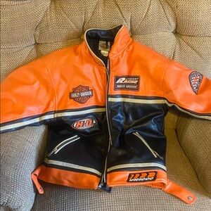 Harley-Davidson Black and Orange Racing Jacket